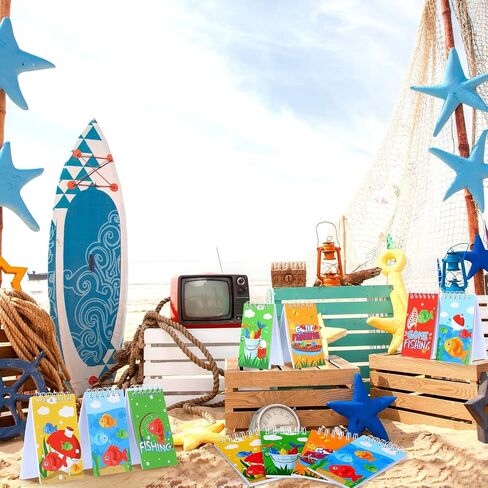 24 Pieces Gone Fishing Party Supplies Mini Fishing Party Notebooks Gone Fishing Party Notepads Little Fisherman Pocket Notebooks for Kid Gone Fishing Birthday Baby Shower Party Decorations in Saudi Arabia