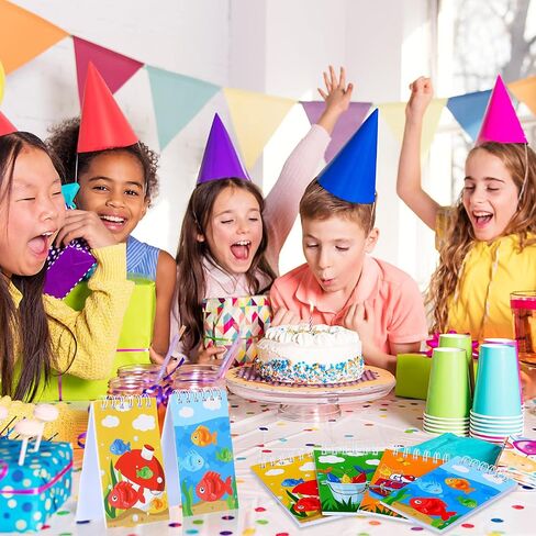 24 Pieces Gone Fishing Party Supplies Mini Fishing Party Notebooks Gone Fishing Party Notepads Little Fisherman Pocket Notebooks for Kid Gone Fishing Birthday Baby Shower Party Decorations in Saudi Arabia