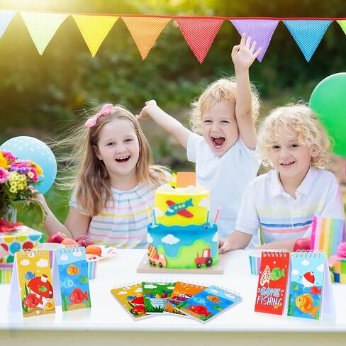 24 Pieces Gone Fishing Party Supplies Mini Fishing Party Notebooks Gone Fishing Party Notepads Little Fisherman Pocket Notebooks for Kid Gone Fishing Birthday Baby Shower Party Decorations in Saudi Arabia