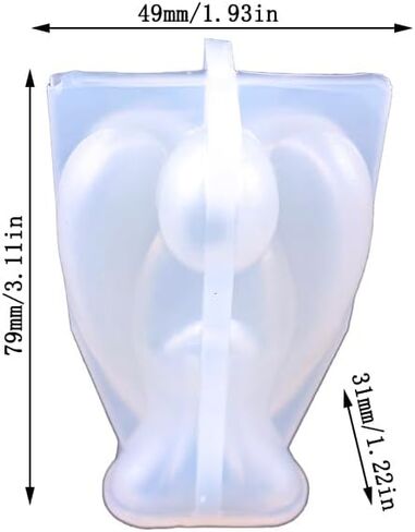 Playing Mold 2Pcs 3D Angel Shape Epoxy Resin Silicone Mold for DIY Make Candle, Wall Hanging Decoration, Jewelry, Keychain, Necklace, Tabletop Decoration, etc in Kuwait