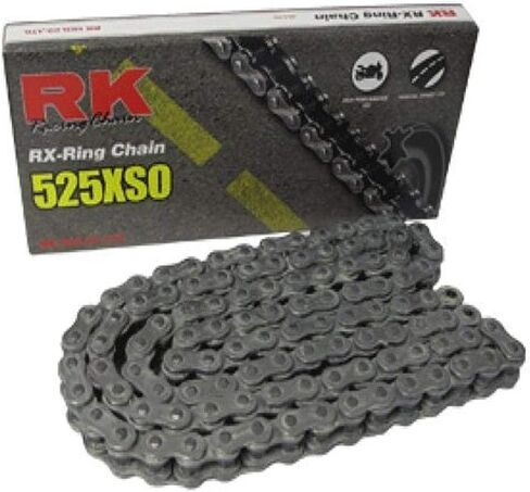 سلسلة سباق RK 525XSO-122 (سلسلة 525) فولاذية 122 وصلة عالية الأداء للشوارع والطرق الوعرة سلسلة RX-Ring مع وصلة توصيل in Saudi Arabia
