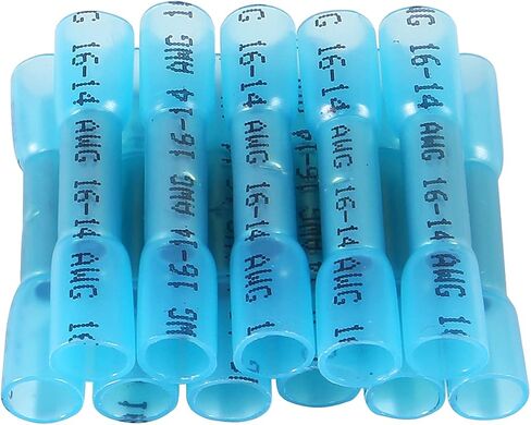 200pcs Waterproof Heat Shrink Butt Connectors Yellow 12-10 AWG, Electrical Crimp Wire Splice Connectors Insulated Marine Automotive (BHT5.5/Yellow) in Saudi Arabia