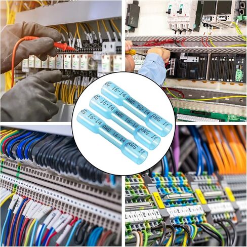 200pcs Waterproof Heat Shrink Butt Connectors Yellow 12-10 AWG, Electrical Crimp Wire Splice Connectors Insulated Marine Automotive (BHT5.5/Yellow) in Saudi Arabia