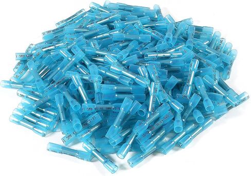 200pcs Waterproof Heat Shrink Butt Connectors Yellow 12-10 AWG, Electrical Crimp Wire Splice Connectors Insulated Marine Automotive (BHT5.5/Yellow) in Saudi Arabia