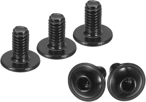 uxcell Flanged Button Head Socket Cap Screws, 50pcs M4x8mm 304 Stainless Steel Black Oxide Socket Drive Fasteners Bolts, Fully Thread Machine Screws in Saudi Arabia