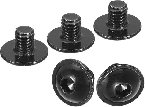 uxcell Flanged Button Head Socket Cap Screws, 50pcs M4x8mm 304 Stainless Steel Black Oxide Socket Drive Fasteners Bolts, Fully Thread Machine Screws in Saudi Arabia