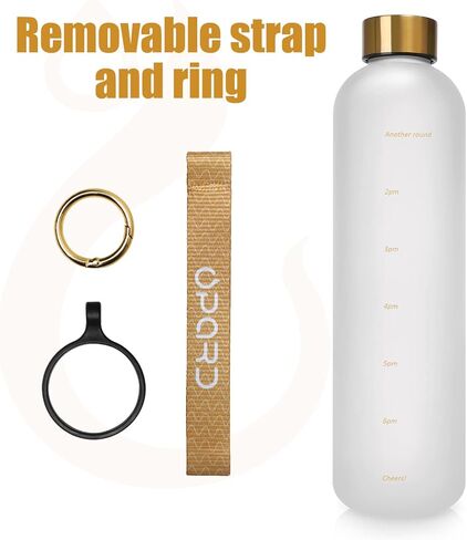 Opard 27oz/32oz Motivational Water Bottle with Time Marker to Drink, Reusable Plastic Bottle with BPA Free Tritan for Gym and Sports in Saudi Arabia