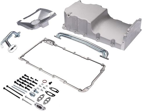 81076 LS Front Wet Sump Retro Engine Oil Pan Kit Replacement for Chevy Camaro Impala Monte Pontiac Firebird Grand Prix 1967-1987 Gen III/IV 4.8L-6.2L in Saudi Arabia