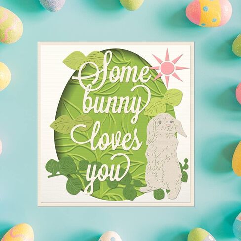 Metal Easter Bunny Rabbit Background Die Cuts for Card Making, Leaves Frame Cutting Dies for DIY Decor Paper Craft Card Making Scrapbooking Paper Album Stamp in Saudi Arabia