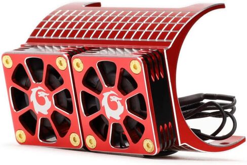 Full Alloy Motor Heat Sink Fan for Arrma 1/5 Kraton Outcast 8s blx Twin Motor Cooling 1/5 Xmaxx Motor Heatsink Upgrade Parts in Saudi Arabia