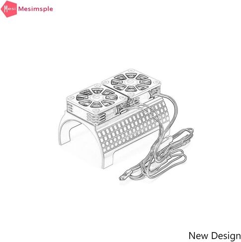Full Alloy Motor Heat Sink Fan for Arrma 1/5 Kraton Outcast 8s blx Twin Motor Cooling 1/5 Xmaxx Motor Heatsink Upgrade Parts in Saudi Arabia