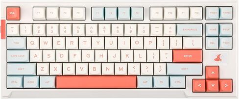 EPOMAKER x Feker IK85 Plus Gasket-Mounted Mechanical Keyboard, Hot Swappable 2.4Ghz/Bluetooth 5.0/USB-C Wired Wireless, Sound Dampening Foams Kit, 4000mAh Battery, RGB (White, Marble White Switch) in Saudi Arabia