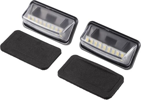 Motoforti LED لوحة ترخيص ضوء، LED لوحة ترخيص ضوء مصباح، لتويوتا أفالون 2013-2018، بلاستيك، رقم 8127033110، أسود، 2 قطعة in Saudi Arabia