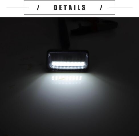 Motoforti LED لوحة ترخيص ضوء، LED لوحة ترخيص ضوء مصباح، لتويوتا أفالون 2013-2018، بلاستيك، رقم 8127033110، أسود، 2 قطعة in Saudi Arabia