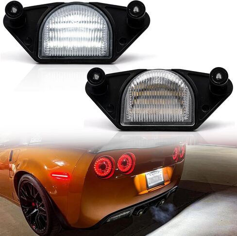 استبدال ضوء لوحة الترخيص LED لسيارة Chevy Corvette C4 C5 C6 S10 Impala GMC S15، 18SMD مصابيح LED خالية من الأخطاء OEM مجموعة مصابيح لوحة الأرقام in Saudi Arabia