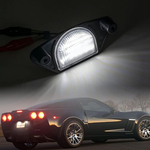 استبدال ضوء لوحة الترخيص LED لسيارة Chevy Corvette C4 C5 C6 S10 Impala GMC S15، 18SMD مصابيح LED خالية من الأخطاء OEM مجموعة مصابيح لوحة الأرقام in Saudi Arabia