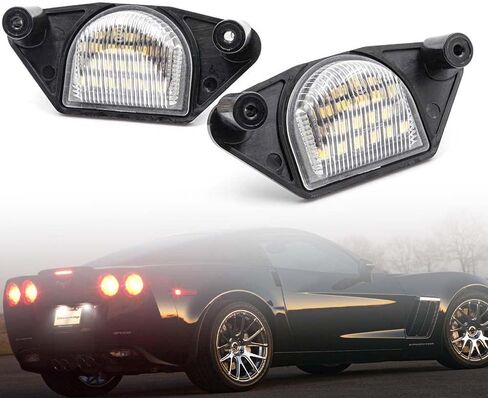 استبدال ضوء لوحة الترخيص LED لسيارة Chevy Corvette C4 C5 C6 S10 Impala GMC S15، 18SMD مصابيح LED خالية من الأخطاء OEM مجموعة مصابيح لوحة الأرقام in Saudi Arabia