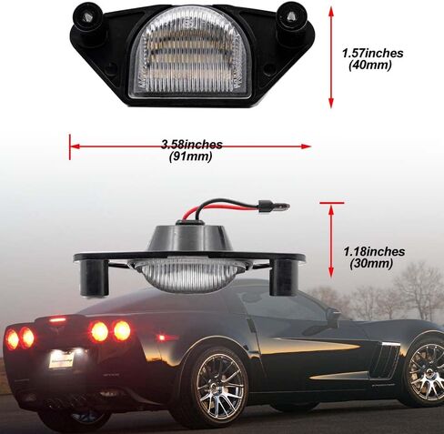 استبدال ضوء لوحة الترخيص LED لسيارة Chevy Corvette C4 C5 C6 S10 Impala GMC S15، 18SMD مصابيح LED خالية من الأخطاء OEM مجموعة مصابيح لوحة الأرقام in Saudi Arabia