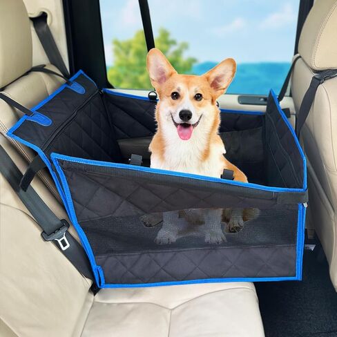 Back Seat Extender for Dogs, 600D Heavy Duty Waterproof Dog Car Seat Cover for Back Seat, Hard Bottom Dog Hammock for Car Travel Mattress, Non-Inflatable Dog Bed for Cars Trucks and SUV in Kuwait