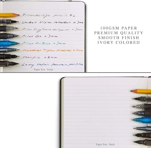 JUMPING FOX DESIGN Premium A5 Lined Journal Hardcover Notebook, Medium 5.6 x 8.4 inches, 100gsm Quality Paper, Numbered Pages, Inner Pocket, Unique Leatherette (Sunlit Rose, Medium A5) in Saudi Arabia