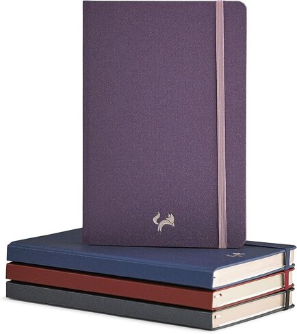 JUMPING FOX DESIGN Premium A5 Lined Journal Hardcover Notebook, Medium 5.6 x 8.4 inches, 100gsm Quality Paper, Numbered Pages, Inner Pocket, Unique Leatherette (Sunlit Rose, Medium A5) in Saudi Arabia