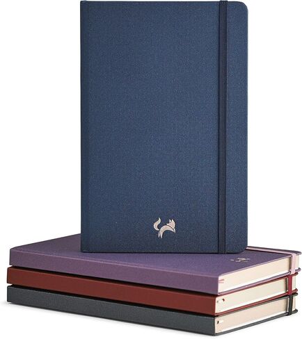 JUMPING FOX DESIGN Premium A5 Lined Journal Hardcover Notebook, Medium 5.6 x 8.4 inches, 100gsm Quality Paper, Numbered Pages, Inner Pocket, Unique Leatherette (Sunlit Rose, Medium A5) in Saudi Arabia