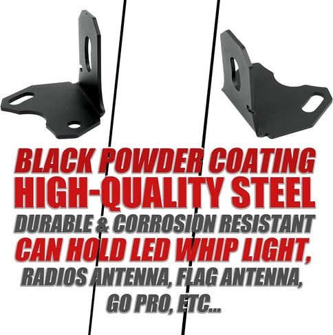 CMEX 2Pcs Adjustable Rear Pillar Flag Antenna Mounting Brackets Compatible with 2017-2019 Maverick X3 Max Turbo DS RS RR Rear LED Whip Light Brackets Adjustable for X3 in Saudi Arabia