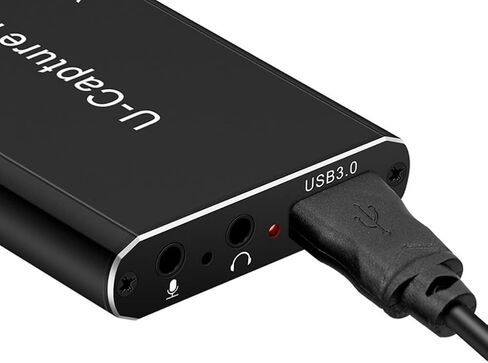 بطاقة التقاط الفيديو، HDMI إلى USB3.0 بطاقة التقاط الألعاب Grabber Loop-Out مؤتمر فيديو مباشر 1080P للكمبيوتر/الكمبيوتر المحمول/PS4/Switch/DVD/الكاميرا/HDTV/الشاشة in Kuwait