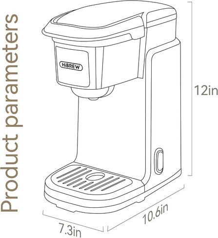 HiBREW Single Serve Coffee Maker - Portable,Coffee Machine for K Cup Pod, One Button Operation, White Color for Kitchen, Office, Camping, Hotel in Saudi Arabia
