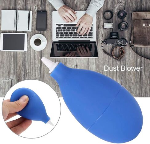 منفاخ غبار مزود بفوهات قصيرة أداة تنظيف مضخة هواء مطاطية بيضاوية الشكل منفاخ غبار للكاميرا ومشاهدة الهاتف وتنظيف مرشح عدسة لوحة المفاتيح (أزرق) in Kuwait
