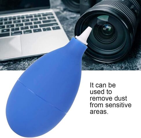 منفاخ غبار مزود بفوهات قصيرة أداة تنظيف مضخة هواء مطاطية بيضاوية الشكل منفاخ غبار للكاميرا ومشاهدة الهاتف وتنظيف مرشح عدسة لوحة المفاتيح (أزرق) in Kuwait