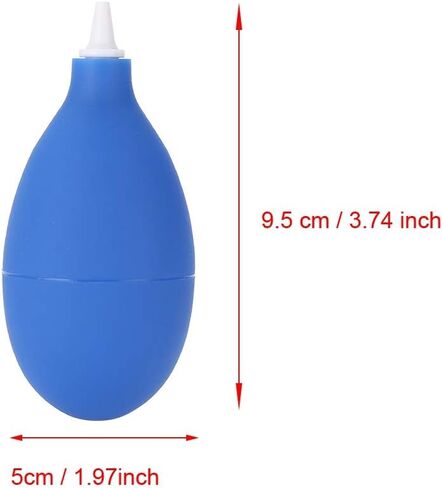 منفاخ غبار مزود بفوهات قصيرة أداة تنظيف مضخة هواء مطاطية بيضاوية الشكل منفاخ غبار للكاميرا ومشاهدة الهاتف وتنظيف مرشح عدسة لوحة المفاتيح (أزرق) in Kuwait