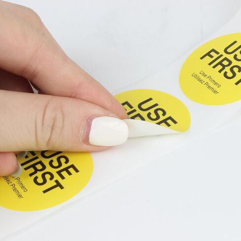 2000 قطعة من ملصقات التحكم في المخزون "الاستخدام أولاً" مقاس 1.5 بوصة، 4 ألوان تستخدم الملصقات الأولى، ملصقات طعام ذات جودة عالية للمطاعم، ملصقات دائرية - 500 ملصق لكل لفة in Kuwait