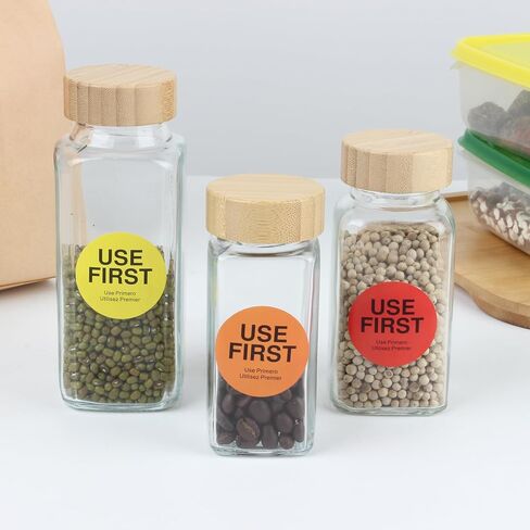 2000 قطعة من ملصقات التحكم في المخزون "الاستخدام أولاً" مقاس 1.5 بوصة، 4 ألوان تستخدم الملصقات الأولى، ملصقات طعام ذات جودة عالية للمطاعم، ملصقات دائرية - 500 ملصق لكل لفة in Kuwait