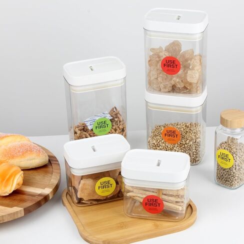 2000 قطعة من ملصقات التحكم في المخزون "الاستخدام أولاً" مقاس 1.5 بوصة، 4 ألوان تستخدم الملصقات الأولى، ملصقات طعام ذات جودة عالية للمطاعم، ملصقات دائرية - 500 ملصق لكل لفة in Kuwait