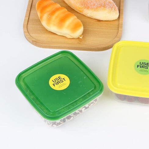 2000 قطعة من ملصقات التحكم في المخزون "الاستخدام أولاً" مقاس 1.5 بوصة، 4 ألوان تستخدم الملصقات الأولى، ملصقات طعام ذات جودة عالية للمطاعم، ملصقات دائرية - 500 ملصق لكل لفة in Kuwait