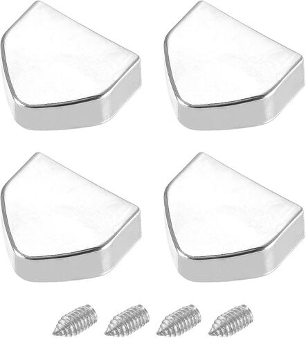 HARFINGTON Zipper Tail Clip, 4 Pcs Zinc Alloy Zipper Buckle Tails Stopper End Tips for Leather Sewing DIY Accessories (0.51 Inch, Silver Tone) in Saudi Arabia