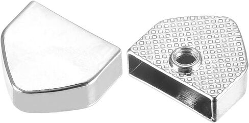 HARFINGTON Zipper Tail Clip, 4 Pcs Zinc Alloy Zipper Buckle Tails Stopper End Tips for Leather Sewing DIY Accessories (0.51 Inch, Silver Tone) in Saudi Arabia