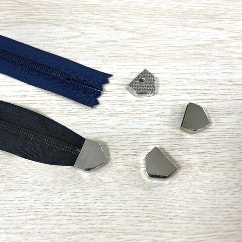 HARFINGTON Zipper Tail Clip, 4 Pcs Zinc Alloy Zipper Buckle Tails Stopper End Tips for Leather Sewing DIY Accessories (0.51 Inch, Silver Tone) in Saudi Arabia