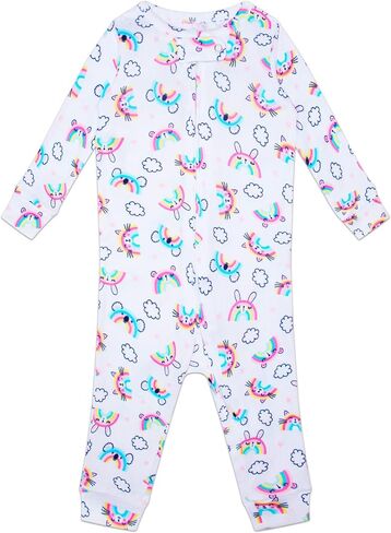 Rene Rofe Baby Girls Zip-Up Snap Ultra Soft Long Sleeve Footie Sleep and Play Coverall in Saudi Arabia
