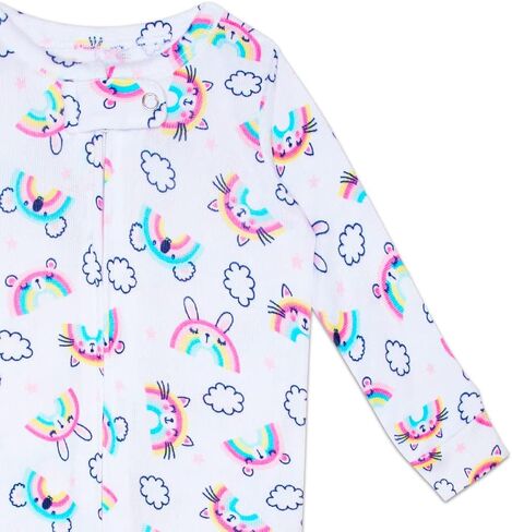Rene Rofe Baby Girls Zip-Up Snap Ultra Soft Long Sleeve Footie Sleep and Play Coverall in Saudi Arabia