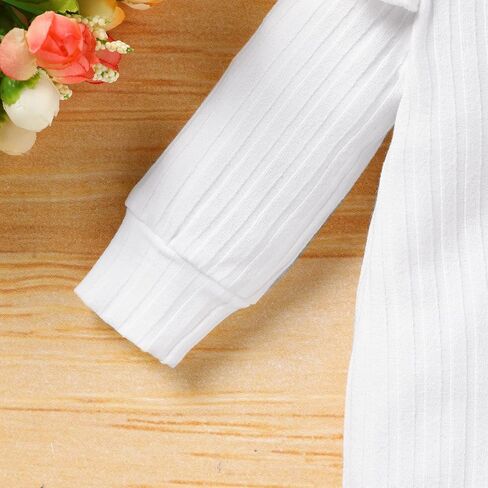 GRNSHTS الوليد طفلة رومبير الصلبة مضلع بذلة طويلة الأكمام أزرار 3 قطعة ملابس الرضع ملابس الخريف الشتاء in Kuwait