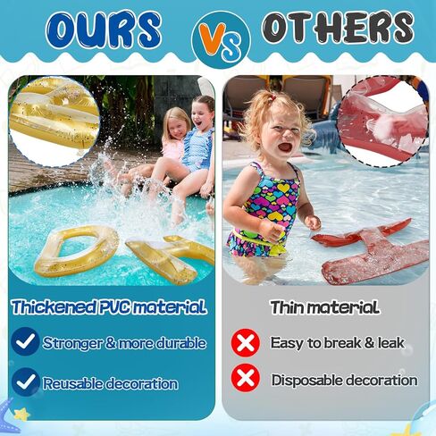 حمام سباحة عيد ميلاد سعيد - زخارف حفلات حمام السباحة بأحرف عائمة مقاس 20 بوصة، نقاط لاصقة قوية كبيرة، سهلة التركيب - ديكورات حفلات أعياد الميلاد لديكور حفلات حمام السباحة الصيفية هدية للأطفال in Kuwait