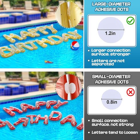 حمام سباحة عيد ميلاد سعيد - زخارف حفلات حمام السباحة بأحرف عائمة مقاس 20 بوصة، نقاط لاصقة قوية كبيرة، سهلة التركيب - ديكورات حفلات أعياد الميلاد لديكور حفلات حمام السباحة الصيفية هدية للأطفال in Kuwait
