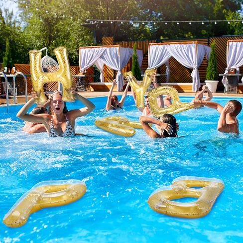 حمام سباحة عيد ميلاد سعيد - زخارف حفلات حمام السباحة بأحرف عائمة مقاس 20 بوصة، نقاط لاصقة قوية كبيرة، سهلة التركيب - ديكورات حفلات أعياد الميلاد لديكور حفلات حمام السباحة الصيفية هدية للأطفال in Kuwait