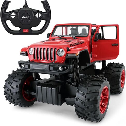 RASTAR 79410 1/14 Jeep RC Car - Officially Licensed Jeep Wrangler JL Remote Control Car for Play and Display - Ideal Gift for Kids - Red in Saudi Arabia