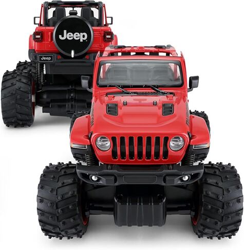 RASTAR 79410 1/14 Jeep RC Car - Officially Licensed Jeep Wrangler JL Remote Control Car for Play and Display - Ideal Gift for Kids - Red in Saudi Arabia