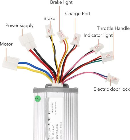 Bicycle Brushed Controller Kit, Speed Control Heat Dissipation Aluminum Alloy 24V 1000W Electric Bike Twist Throttle Handle for Electric Tricycles in Saudi Arabia