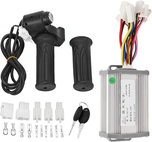 Bicycle Brushed Controller Kit, Speed Control Heat Dissipation Aluminum Alloy 24V 1000W Electric Bike Twist Throttle Handle for Electric Tricycles in Saudi Arabia