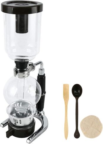 Amarine Made 5-Cup Siphon Syphon Coffee Maker，Tabletop Siphon Coffee Maker，Glass Siphon Vacuum Coffee Maker，16 Ounce, Clear with Alcohol Burner (TCA-5) in Saudi Arabia